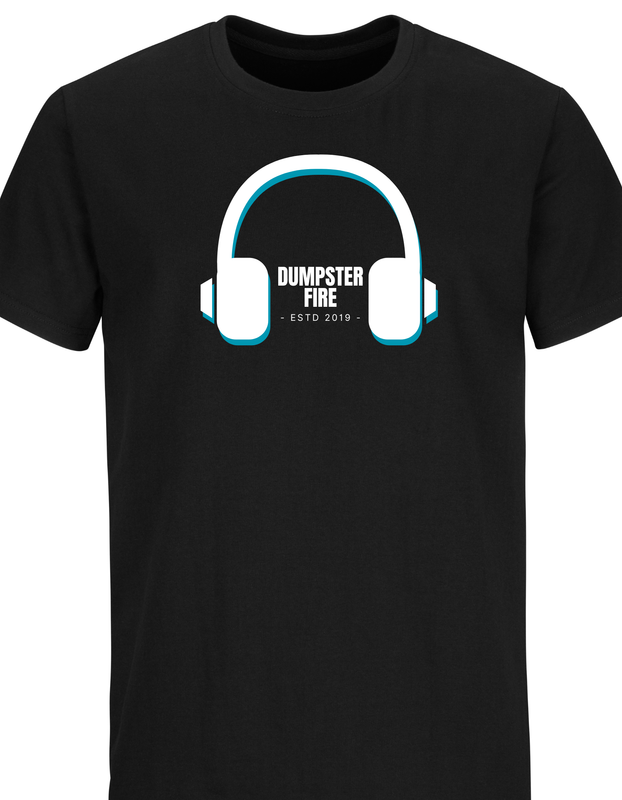 Dumpster Fire Headphones T-Shirt