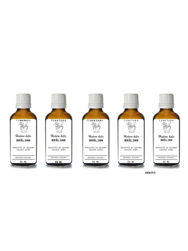 Tinktura od bršljana /Hedera helix/ 50 ml- 5 komada