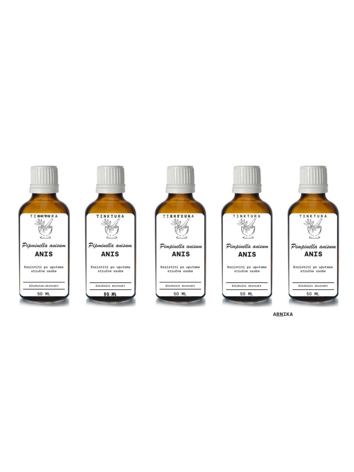 Tinktura od anisa - sjeme /Pimpinella anisum/ 50 ml - 5 komada