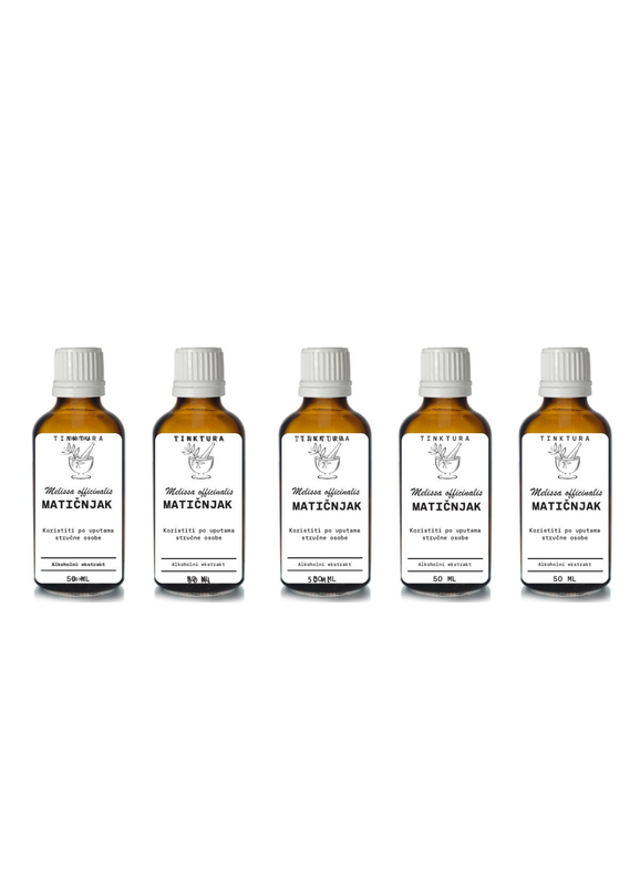 Tinktura od matičnjaka (melise, pčelinje ljubice)  /Melissa officinalis/ 50 ml - 5 komada