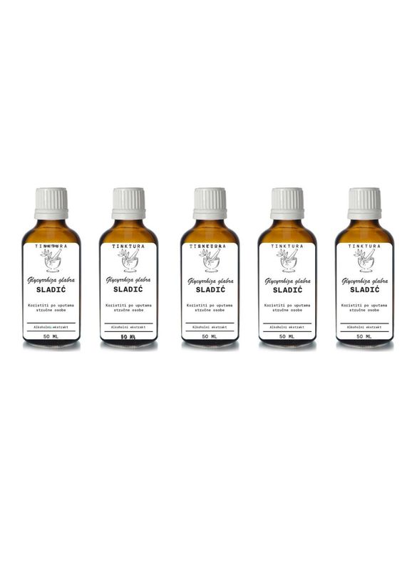 Tinktura od sladića /Glycyrrhiza glabra/ 50 ml - 5 komada