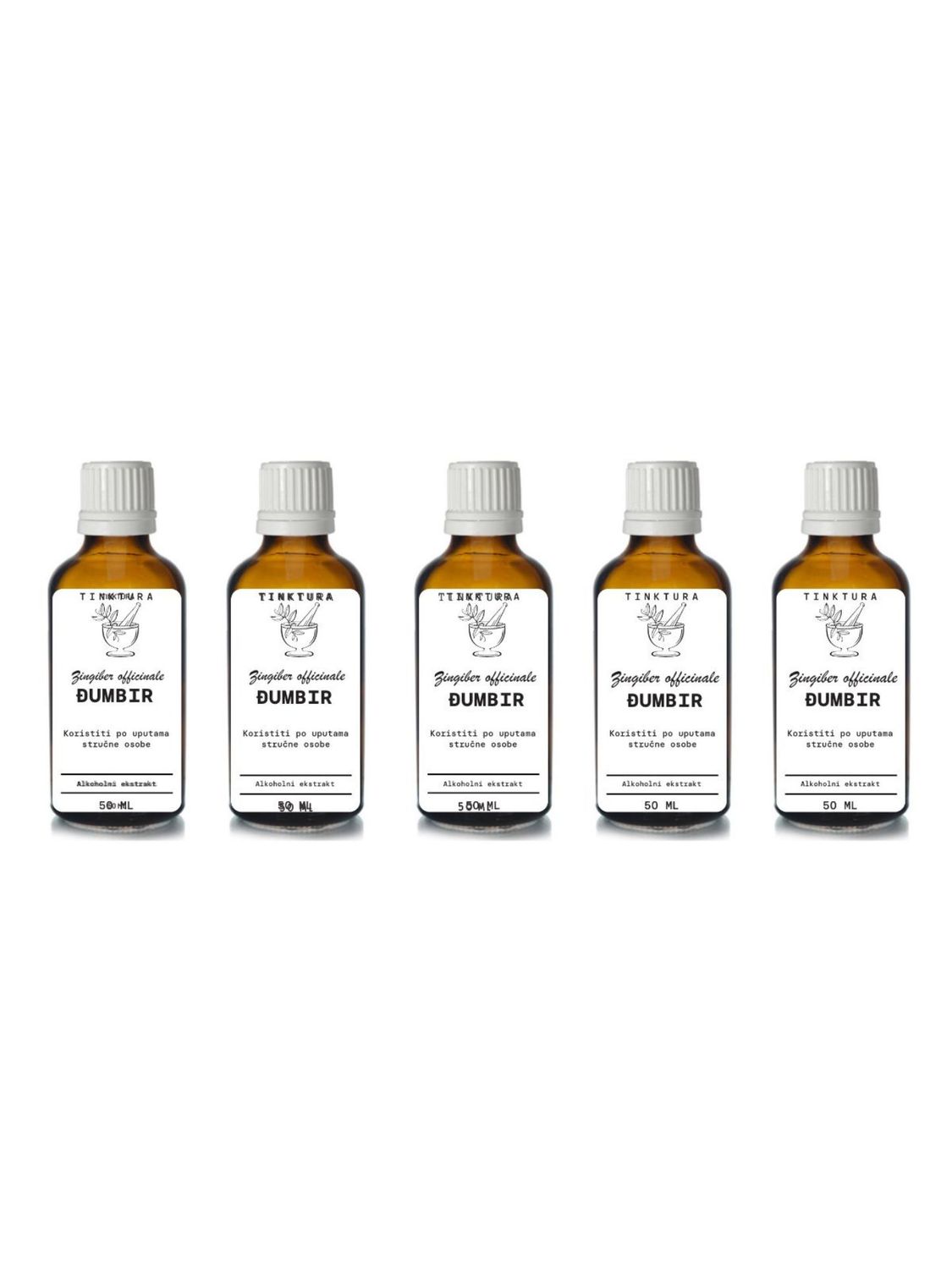 Tinktura od đumbira /Zingiber officinale/ 50 ml - 5 komada