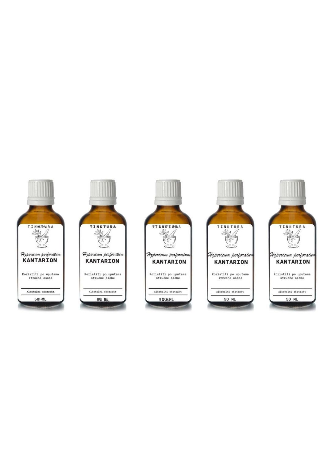 Tinktura od kantariona/gospine trave /Hypericum perforatum/ 50 ml - 5 komada