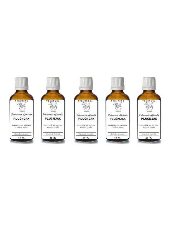 Tinktura od plućnjaka /Pulmonaria officinalis/ 50 ml - 5 komada
