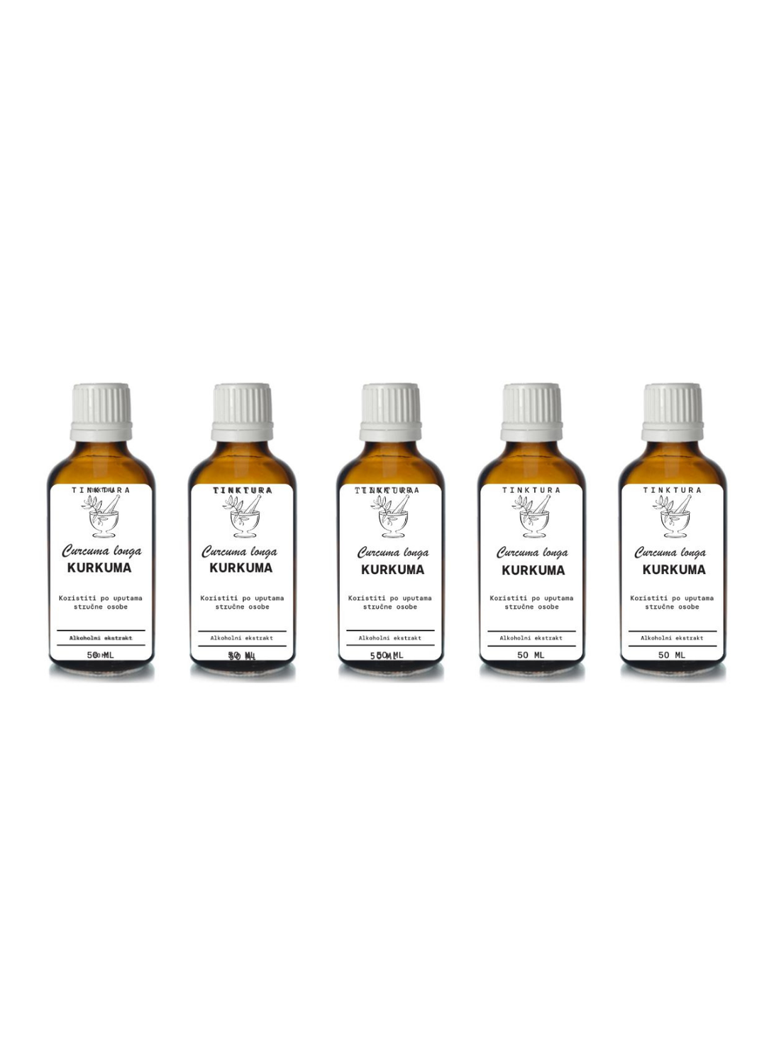 Tinktura od kurkume (turmerica) /Curcuma longa/ 50 ml - 5 komada