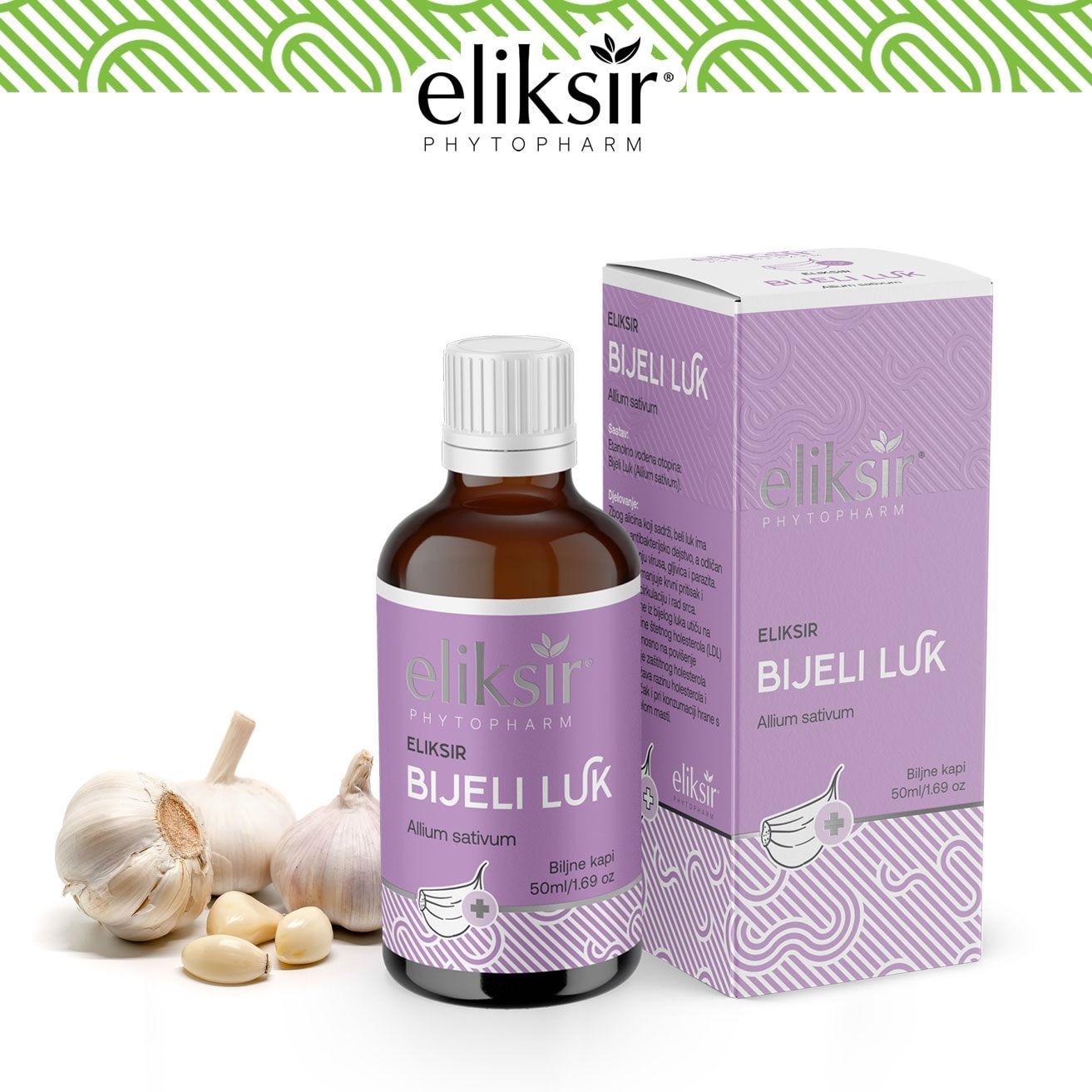 Biljne kapi eliksir bijeli luk 50ml