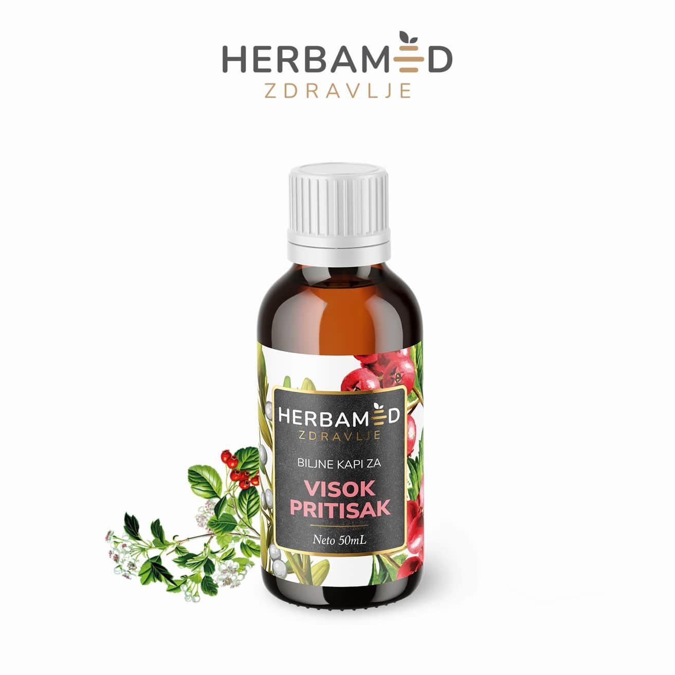 Herbamed Kapi za visok pritisak 50 ml