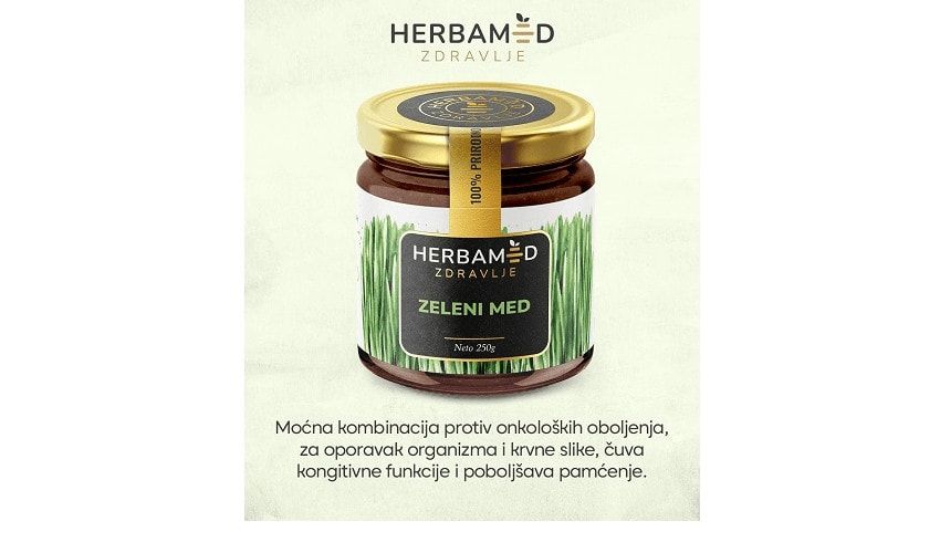 Herbamed zeleni med 250g
