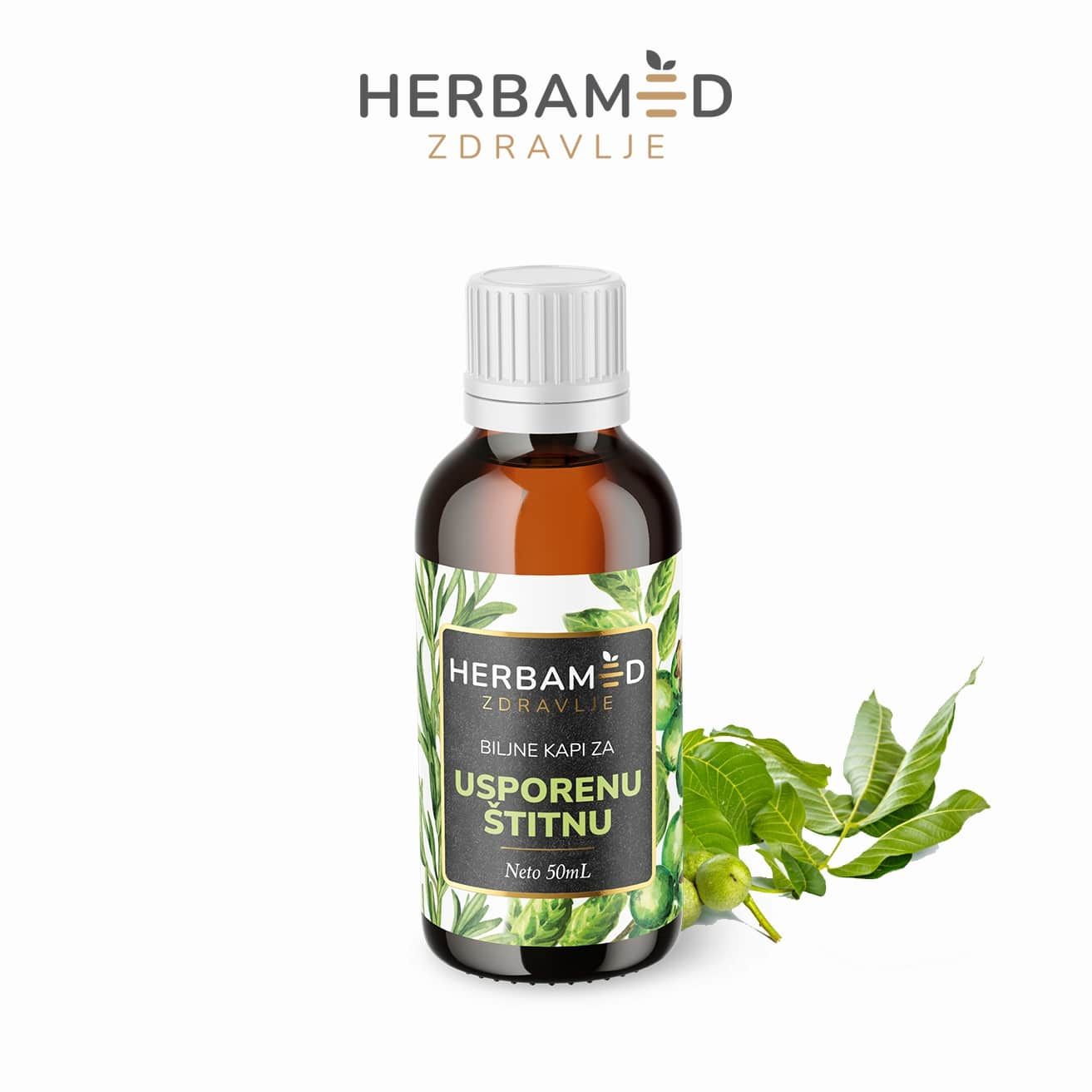 Herbamed Kapi za usporenu štitnu 50 ml