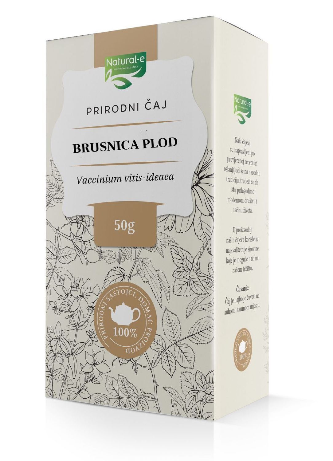 Čaj od ploda brusnice/Vaccinium vitis-idaea/ 50gr