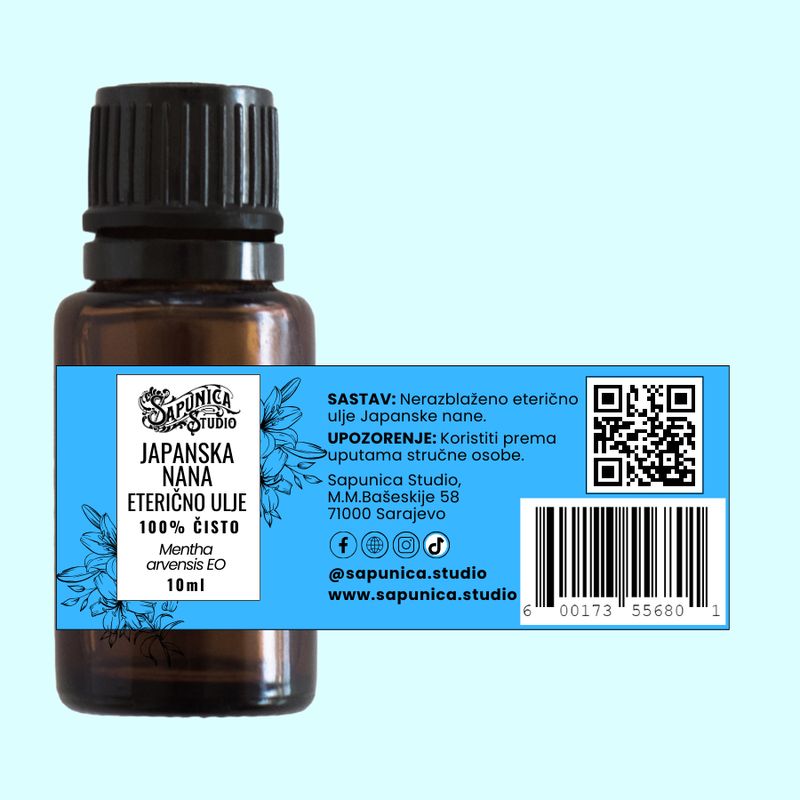 Eterično ulje japanske nane - Mentha arvensis 10 ml
