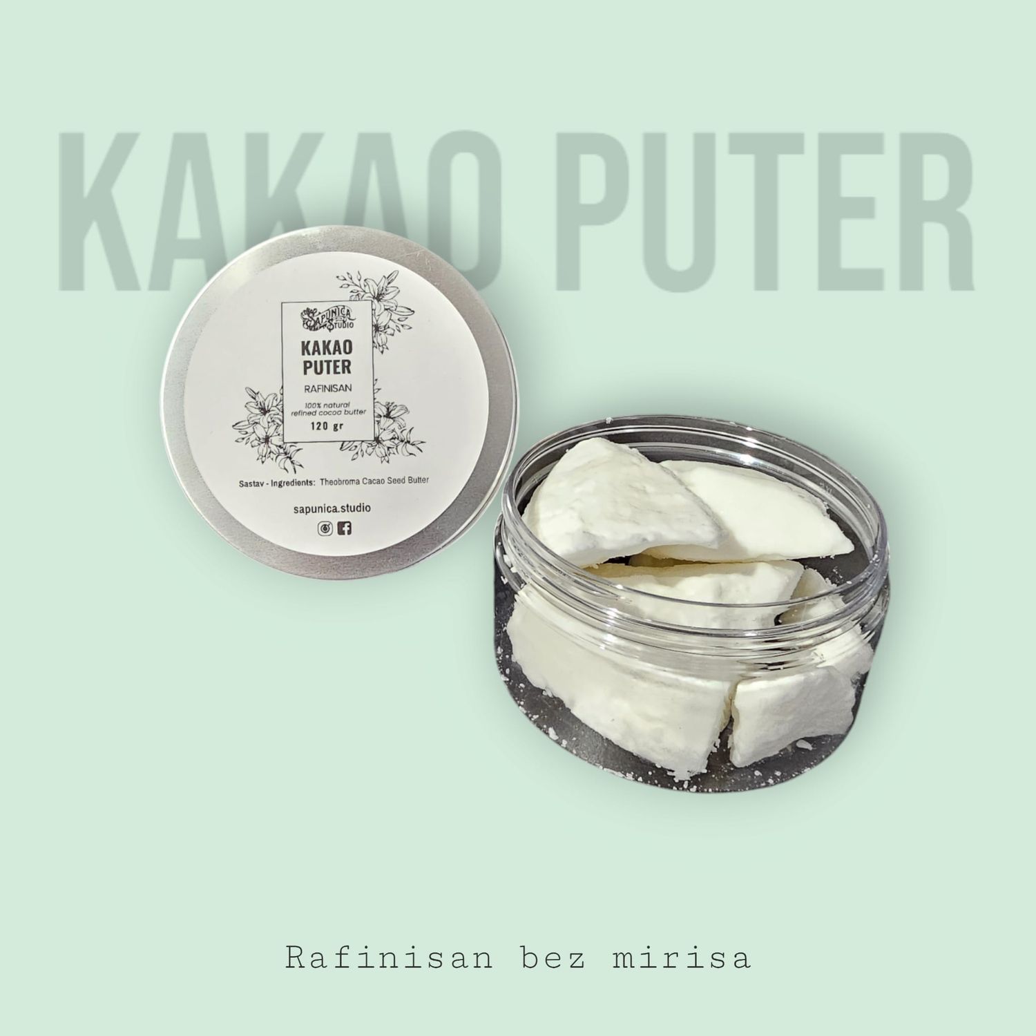 Kakao puter rafinisan 120 gr