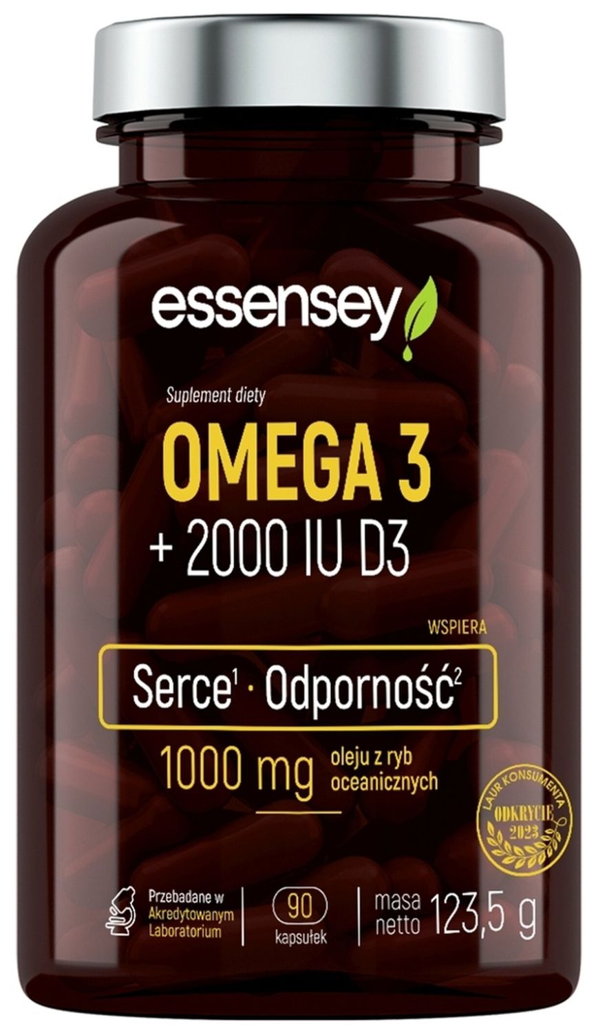  Essensey omega3 + 2000IU D3 90 cps