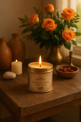 Aromatična svijeća Amber & Musk (SUMEJA)