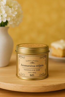 Aromatična svijeća - Vanilla & Oak (SANJAM) 
