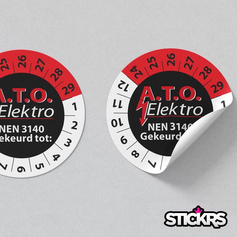 Keuringstickers 30mm rond