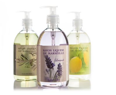 Zarte Flüssigseife mit mit Zitronenduft aus der Provence - eine Kreation von Galimard 500 ml.