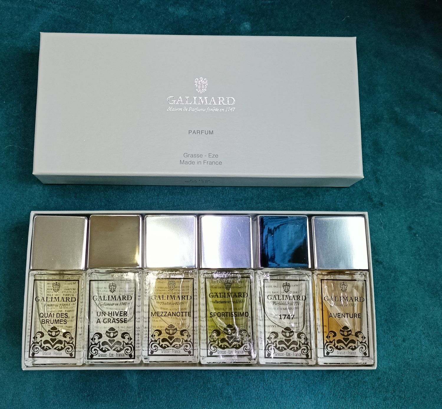 Luxus-Set mit 6 Herrenparfums, Galimard, 15 ml pro Flasche
