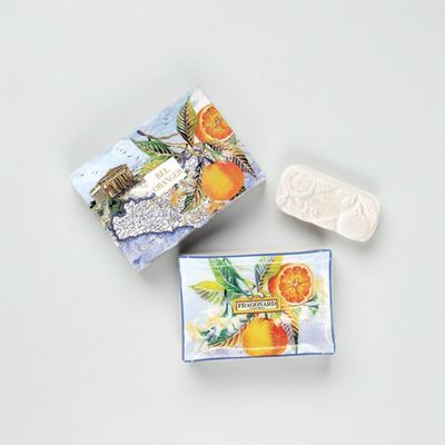 Bel Oranger, Fragonard, Parfümseife mit Seifenschale, 150 g