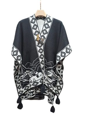 Black Ruana Cloak