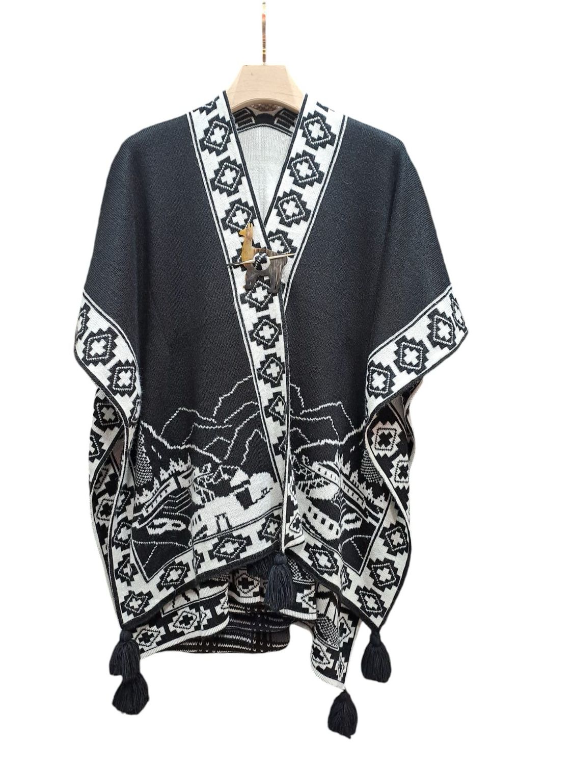 Black Ruana Cloak