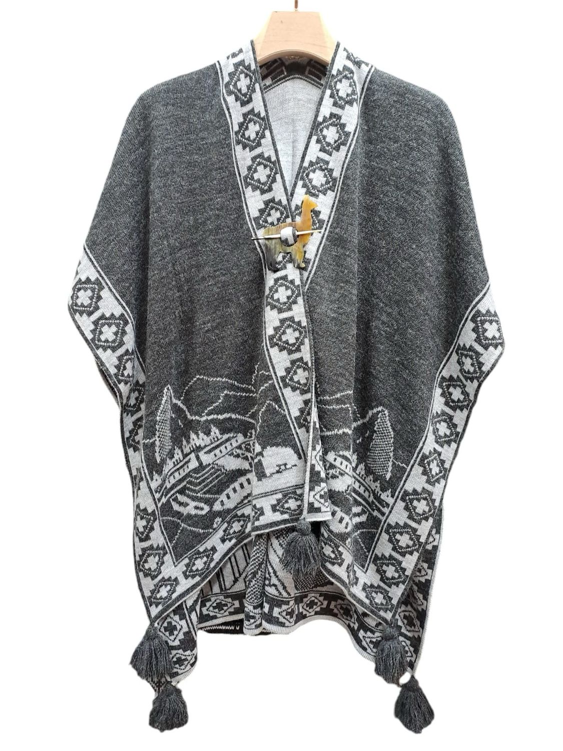Grey Ruana Cloak