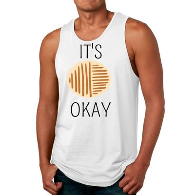 Mens Fitness Tank Top Graphic T-shirt Say it Soul, its Okay, Black