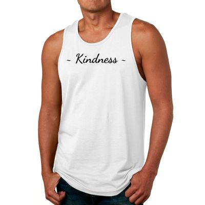 Mens Fitness Tank Top Graphic T-shirt Kindness Black Print