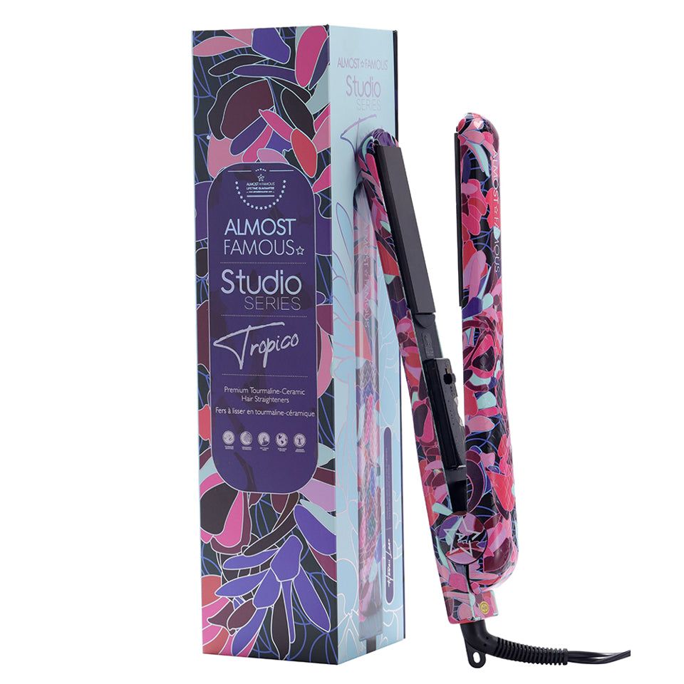 Tropico Studio 1.25&quot; Flat Iron with Waterprint Design
