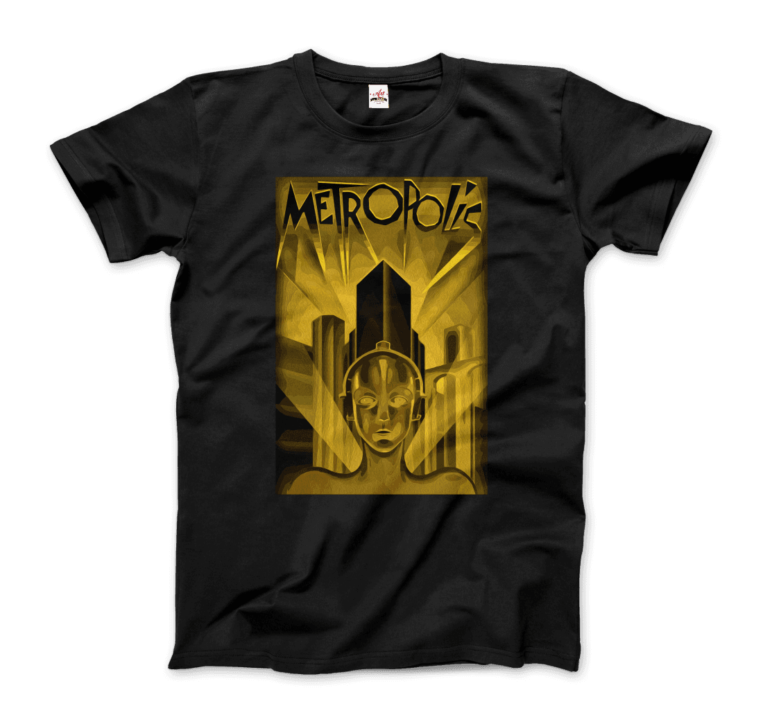 Metropolis - 1927 Movie Poster Reproduction in Oil Paint T-Shirt