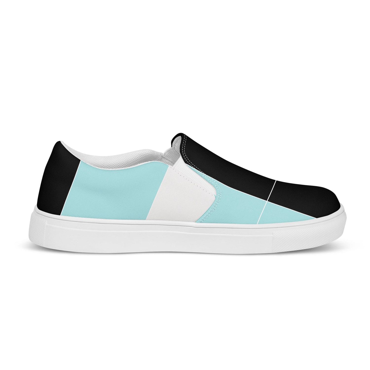 Men’s Slip-on Canvas Shoes Pastel Colorblock Pink/black/blue