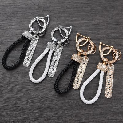 Crystal Anti-lost Luxury Leather Keychain