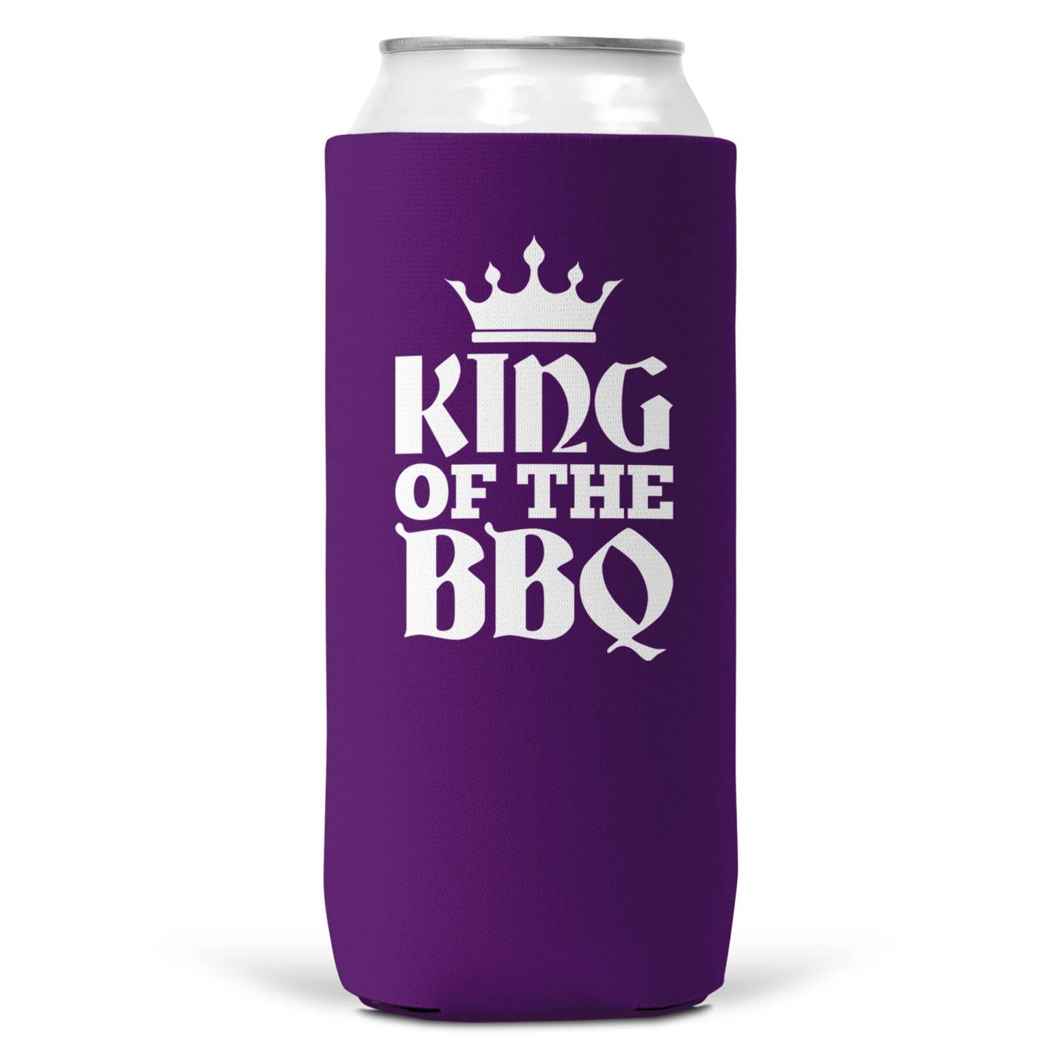 King Of The BBQ SLIM CAN Coozie Cooler | 12oz Slim Cans