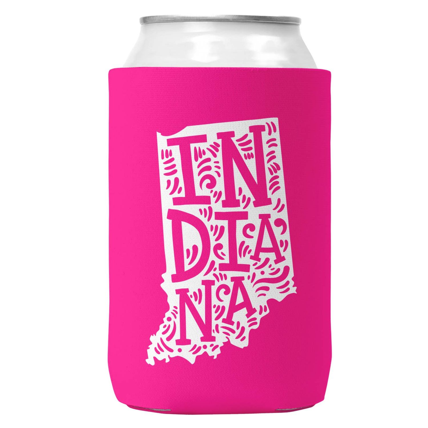 Indiana Can Coozie Cooler for 12oz Cans Indiana State Koozie