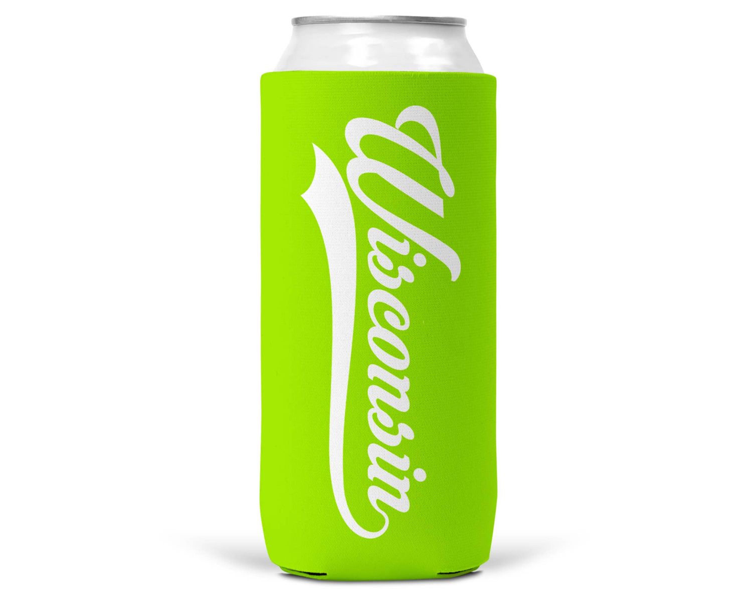 Wisconsin SLIM CAN Coozie/Cooler for 12oz Slim Cans