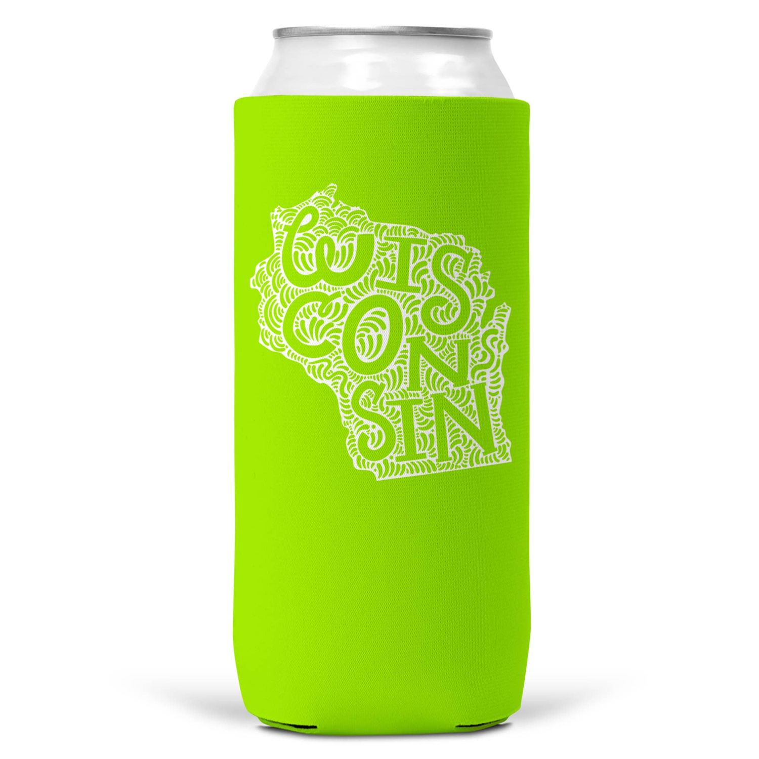 Wisconsin SLIM CAN Coozie Cooler | 12oz Can Koozie