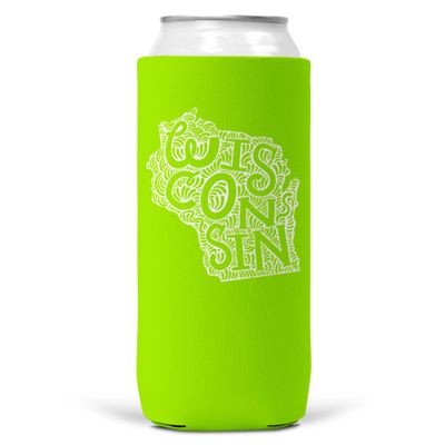 Wisconsin SLIM CAN Coozie Cooler | 12oz Can Koozie