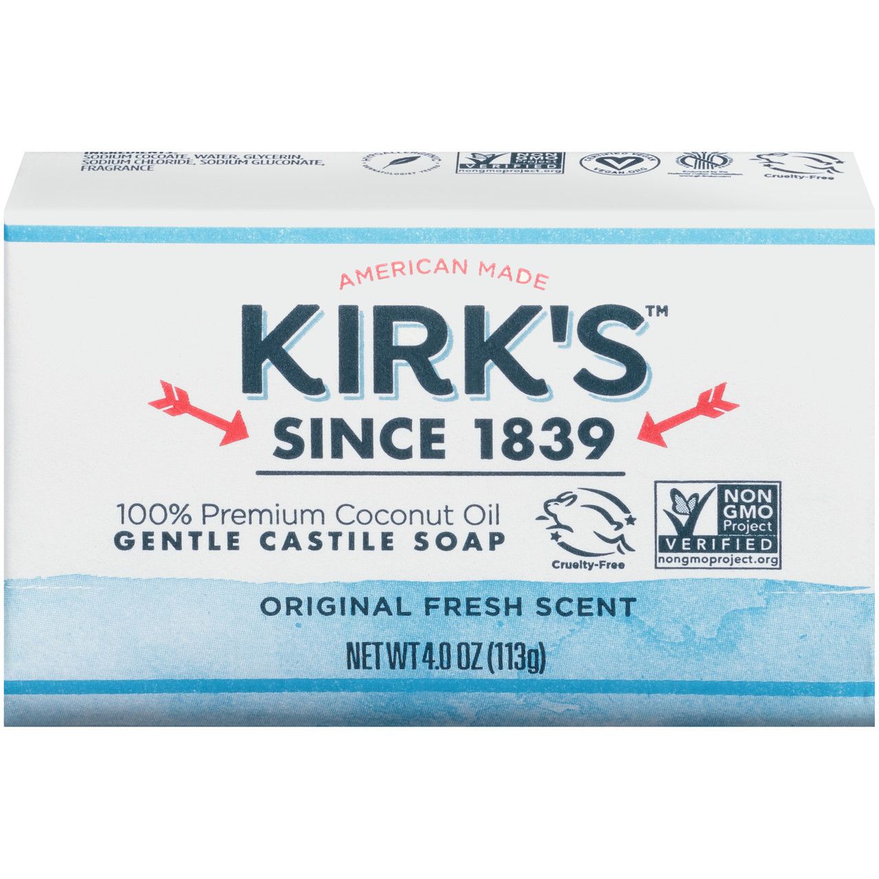KIRKS CASTILE BAR SOAP (1 X 4 OZ)