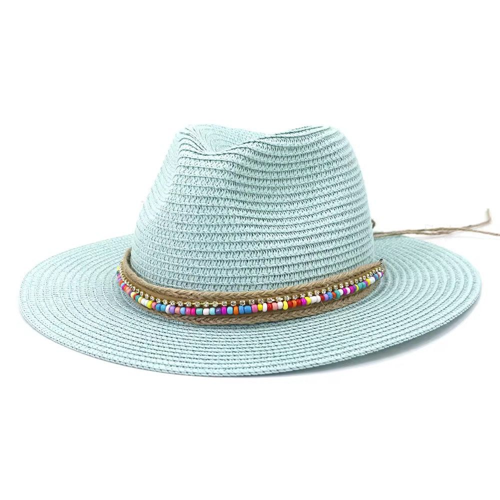 Prisum Straw Fedora Hat-Mint