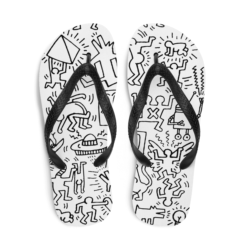 Panel Pattern, Street Art Flip-Flops
