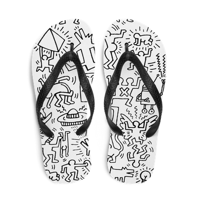 Panel Pattern, Street Art Flip-Flops