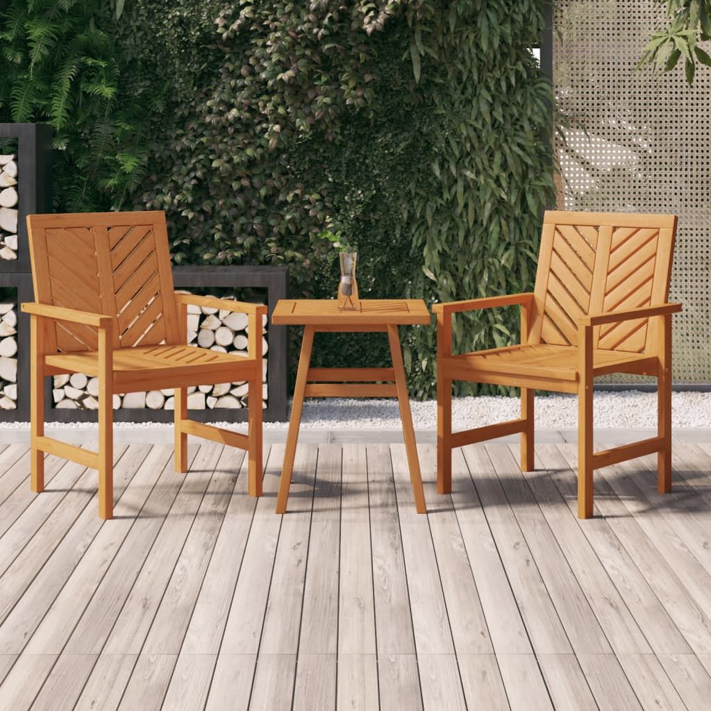 vidaXL Patio Chair Outdoor Patio Furniture Dining Chair Solid Wood Acacia