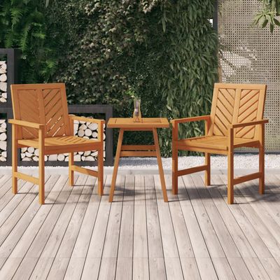 vidaXL Patio Chair Outdoor Patio Furniture Dining Chair Solid Wood Acacia