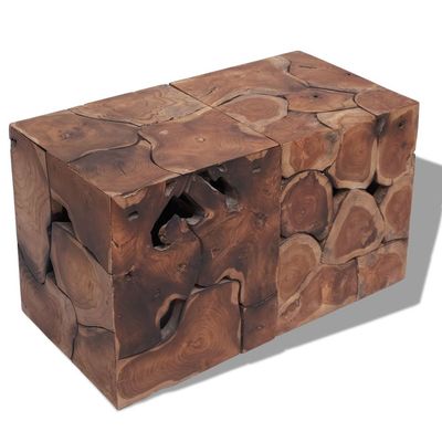 vidaXL 1/2/4x Solid Teak Wood Stool Footrest Home Furniture Side Couch Table