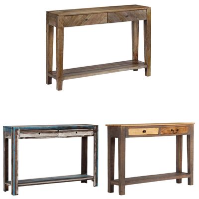 vidaXL Console Table Vintage Entryway Table with Storage Solid Wood Acacia