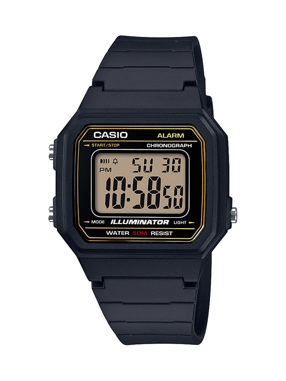 Casio Men&#39;s &#39;Classic&#39; Quartz Resin Casual Watch, Color Black (Model: W-217H-9AVCF)