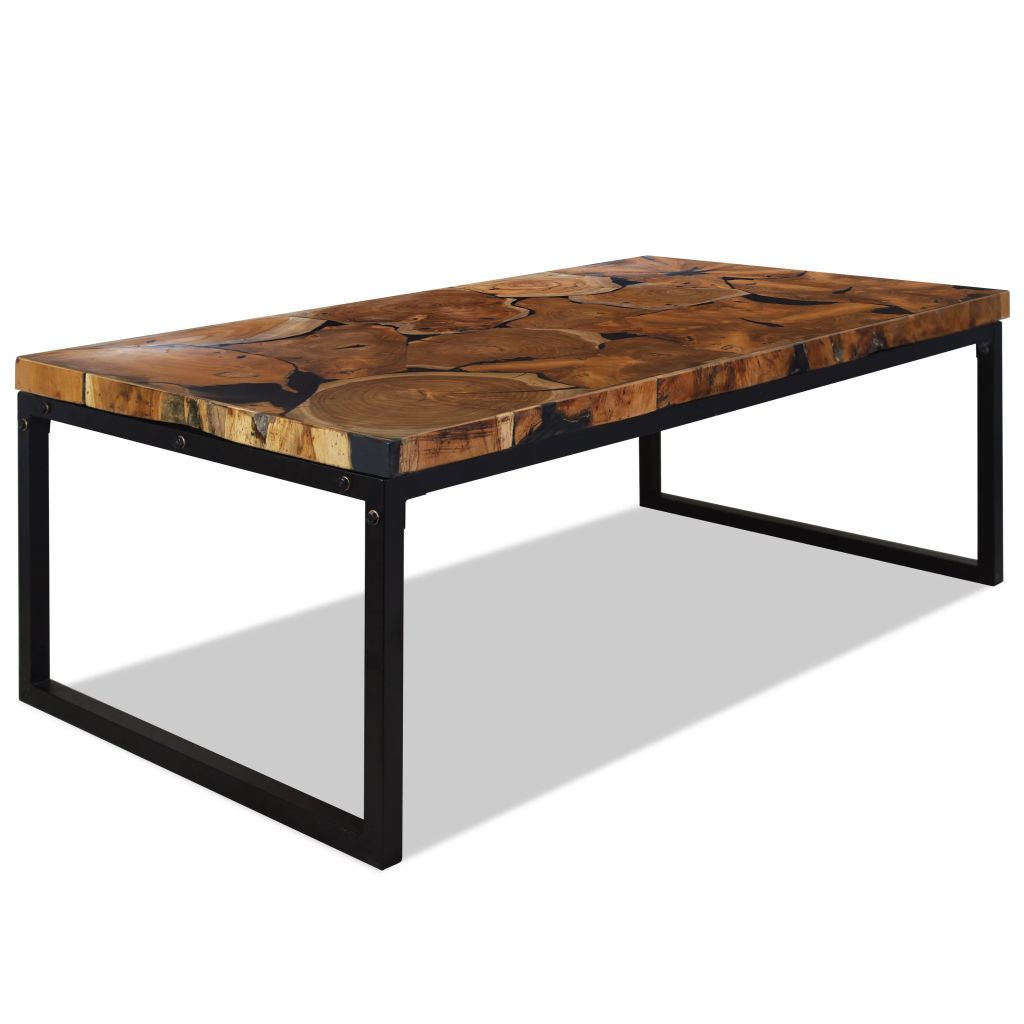 vidaXL Coffee Table End Table Side Table Living Room Furniture Teak Resin