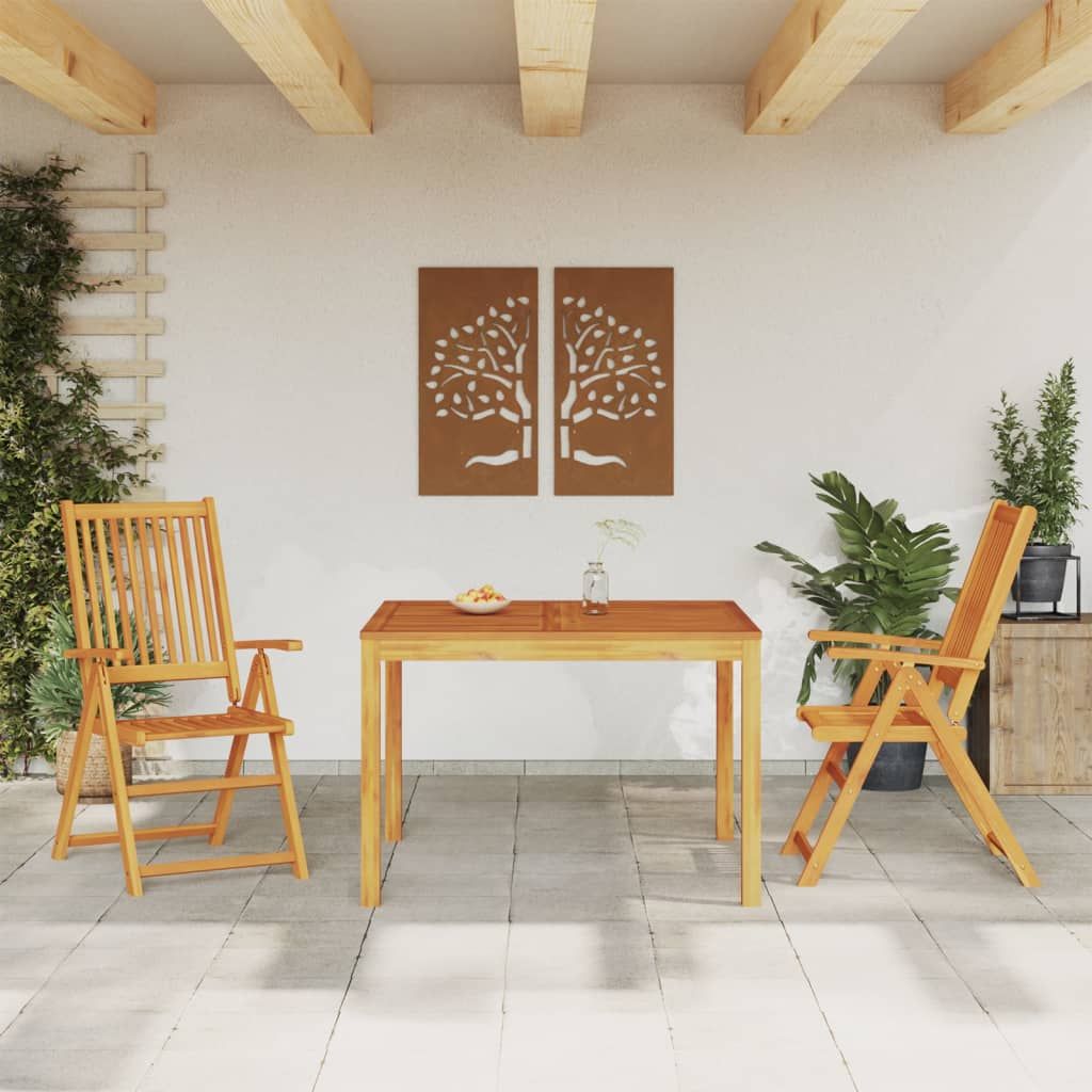 vidaXL Patio Dining Set Table and Chair Outdoor Furniture Solid Wood Acacia