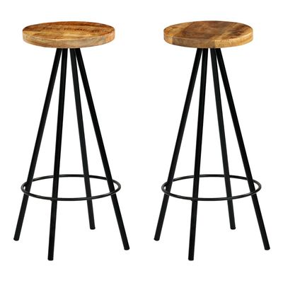 vidaXL Bar Stool Bar Seat Counter Height Island Stool for Pub Solid Mango Wood