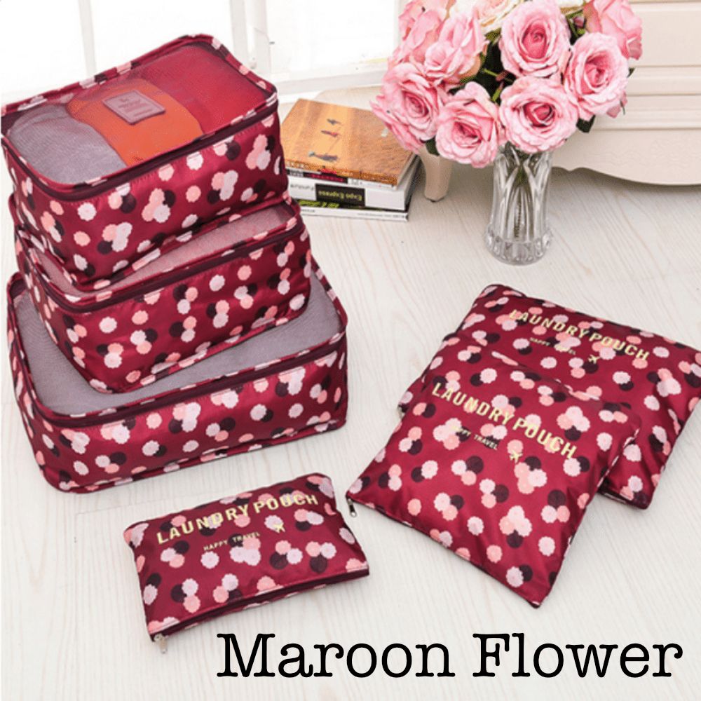6 Piece Travel Organizer.